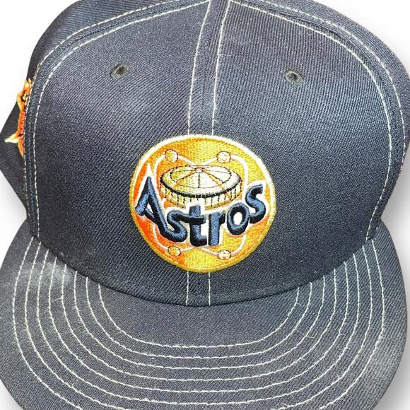 Houston Astros Baseball Hat Cap Mens Sz 8 MLB Astrodome 1986 New Era Cooperstown - Picture 1 of 14